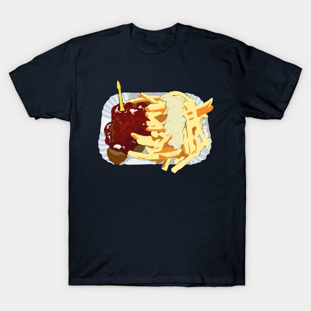 Currywurst mit Pommes Number Two T-Shirt by smithandco